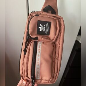 Adidas Original Crossbody strap bag in black and clay color